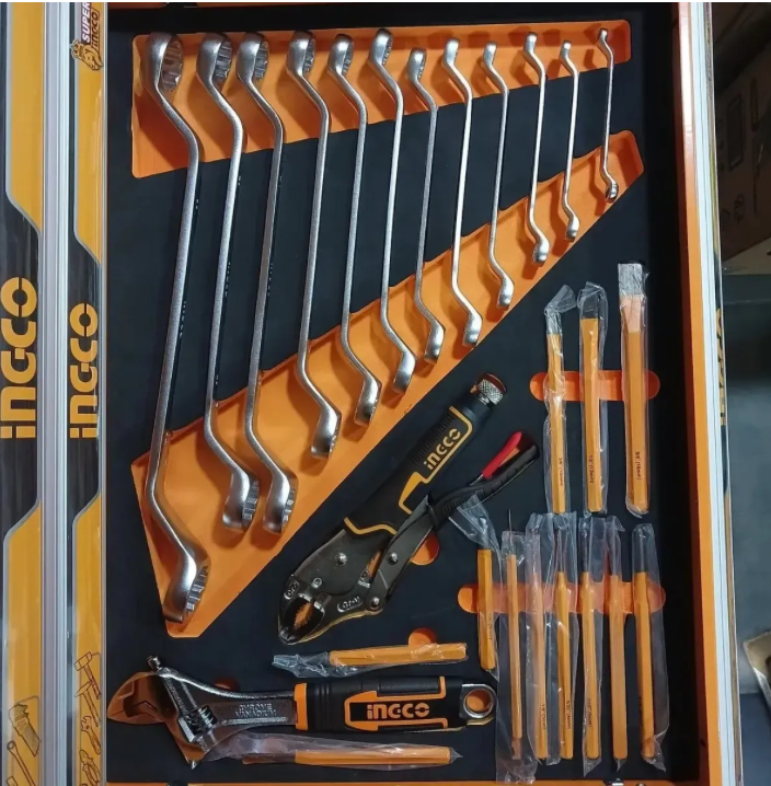 Set de Herramientas INGCO 328 Piezas + Gabinete Móvil