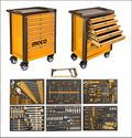 Set de Herramientas INGCO 328 Piezas + Gabinete Móvil