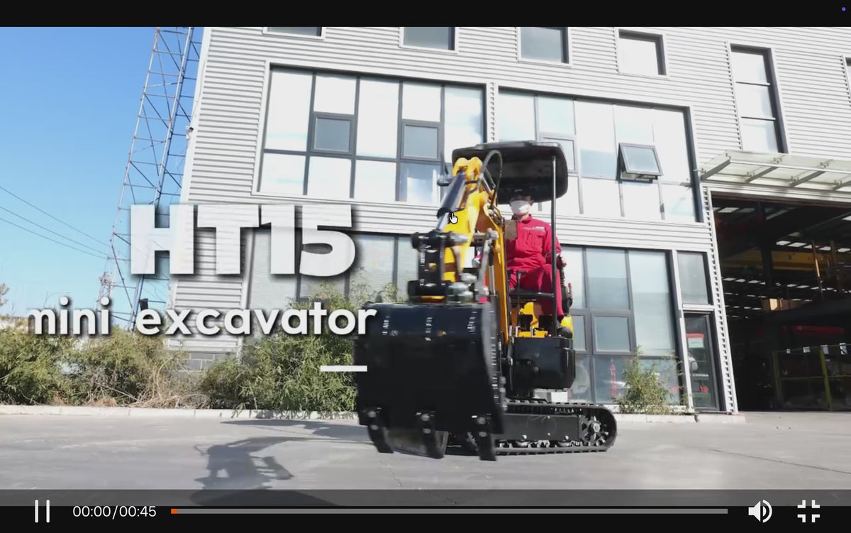 Miniexcavadora HT15 PRO de 1500 kg con Motor de Alta Potencia de Excavación